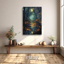 Abstract Landscape Wall Art, Tempered Glass Wall Art, Glass Printing, Firefly