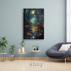 Abstract Landscape Wall Art, Tempered Glass Wall Art, Glass Printing, Firefly