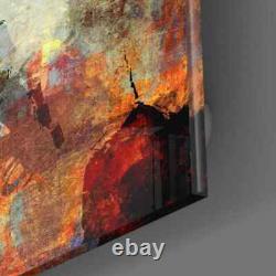 Abstract Volcanic Colours Square Glass Wall Art Living Room Nature Beauty Love