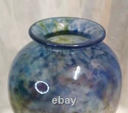 Adam Aaronson Signed Dated Art Glass LARGE Vase 1988 Turnmill Studios London