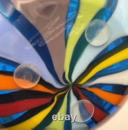 Afro'a canne' solifleur vase. Murano Art Glass 9.75. Signed to base