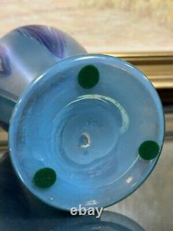 Amazing Vintage 11 Bohemian Art Glass Vase