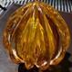 Amber Glass. Hole At Base. Signed On Top. Tiny Glitters Like Inside. Not Known To Me