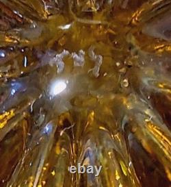 Amber Glass. Hole At Base. Signed On Top. Tiny Glitters Like Inside. Not Known To Me