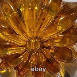 Amber Glass. Hole At Base. Signed On Top. Tiny Glitters Like Inside. Not Known To Me