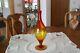 Amberina Blown Art Glass Mid Century Modern Tall Large Vintage Footed Bud Vase