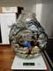 Angelo Rinaldi Studio Art Glass Crushed Vase Made In Italy 22.5cm Height Vintage