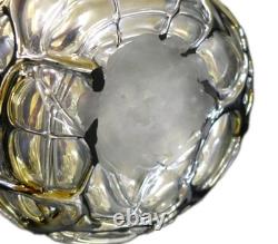 Angelo Rinaldi Studio Art Glass Crushed Vase Made In Italy 22.5cm Height Vintage