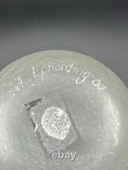 Anja Isphording 1989 Art Glass Vase Signed Cast Carved Studio Glass 17cm