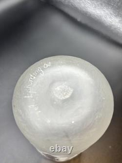 Anja Isphording 1989 Art Glass Vase Signed Cast Carved Studio Glass 17cm