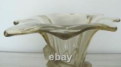 Antique, Art Deco Walther & Sohne Glass Vase With Frosted Figures, Windsor Vase