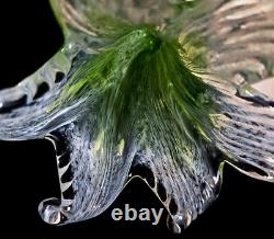 Antique Art Nouveau Kralik floriform glass vase. Freeblown 1900's