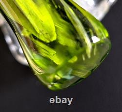 Antique Art Nouveau Kralik floriform glass vase. Freeblown 1900's