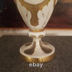 Antique Bohemian glass Moser Vase