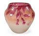 Antique Enameled Etched Legras Rubis French Floral Cameo Art Glass Vase France