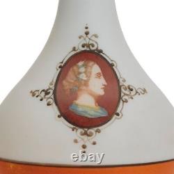 Antique Etruscan Style Art Glass Portrait Vase C. 1850