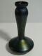 Antique Kralik Bohemian Art Glass Vase Purple With Green Iridescent C1900