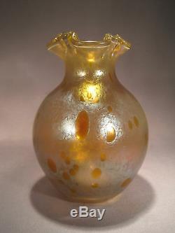 Antique LOETZ Art Glass Vase Astraa Decor circa. 1900 Kralik Rindskopf Pallme Era