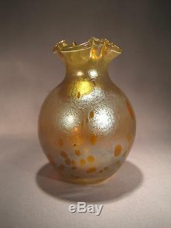 Antique LOETZ Art Glass Vase Astraa Decor circa. 1900 Kralik Rindskopf Pallme Era