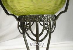 Antique Loetz Kralik Bronze Art Nouveau Iridescent Glass Vase 57817