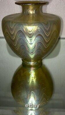 Antique Loetz Phaenomen Iridescent Art Glass Vase Unsigned Nouveau Jugendstil