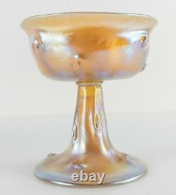 Antique Louis Comfort Tiffany & Co Favrile Aurene Iridescent Art Glass Cup Vase
