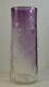 Antique Moser Art Nouveau Amethyst To Clear Glass Vase With Lilies