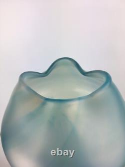 Antique Poschinger Art Glass Vase Nouveau German 26cm Iridescent Bohemian c1900