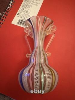 Antique Ribbon Glass small Vase