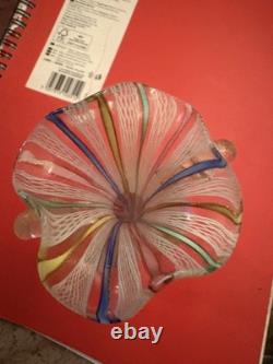 Antique Ribbon Glass small Vase