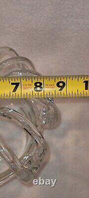 Antique Victorian Blown Art Glass Wedding Bridal Bank /Kings Crown Flower Frog