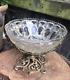 Antique Arts & Crafts Centrepiece Fruit Bowl Glass Gilt Metal By Townsend & Co