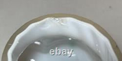 Antique hand blown Bohemian Loetz aurene iridescent pearl studio art glass vase