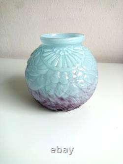 Art Deco Andre Delatte Nancy Souffle Glass Vase Rare Colours