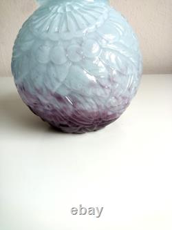 Art Deco Andre Delatte Nancy Souffle Glass Vase Rare Colours
