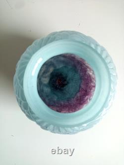 Art Deco Andre Delatte Nancy Souffle Glass Vase Rare Colours