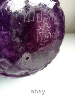 Art Deco Andre Delatte Nancy Souffle Glass Vase Rare Colours