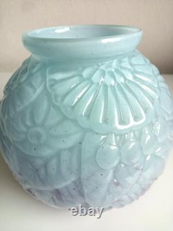 Art Deco Andre Delatte Nancy Souffle Glass Vase Rare Colours