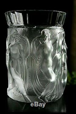 Art Deco Bacchantes Glass Vase With Figures Of Nude Ladies After Bath