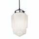 Art Deco Contemporary Ceiling Pendent Light In Chrome With Opal Shade 4949ch