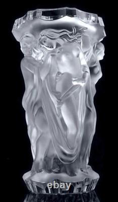 Art Deco Frosted Glass Bacchantes Vase. H. Hoffmann
