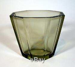 Art Déco Glas Vase, Art Glass ELIS BERGH for Kosta Glasswork Sweden 1930´s signed