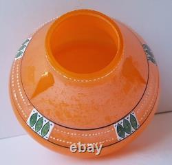 Art Deco Glass Vase, Enamel Painting, Bohemia, around 1920 K636