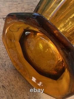 Art Deco Large Amber Glass Vase Fabulous