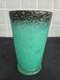 Art Deco Monart Glass Vase Green With Black & Gold Perfect Condition