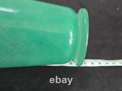 Art Deco Monart Glass Vase Green With Black & Gold Perfect Condition