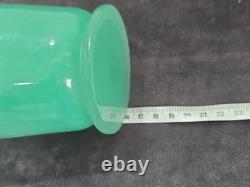 Art Deco Monart Glass Vase Green With Black & Gold Perfect Condition