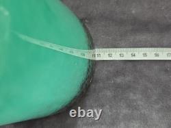 Art Deco Monart Glass Vase Green With Black & Gold Perfect Condition