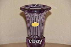Art Deco Moser Alexandrite Neodymium Crystal Trumpet Art Glass Vase