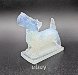 Art Deco Sabino of Paris Opalescent Glass Scotty Dog No Damage 4.25 inches long